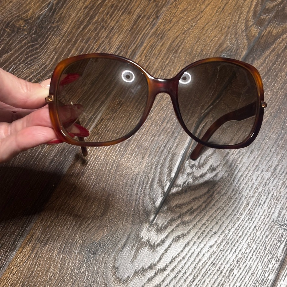 Fendi Elegant Brown tortoise shell Sunglasses with rhinestones Authentic - Picture 8 of 9